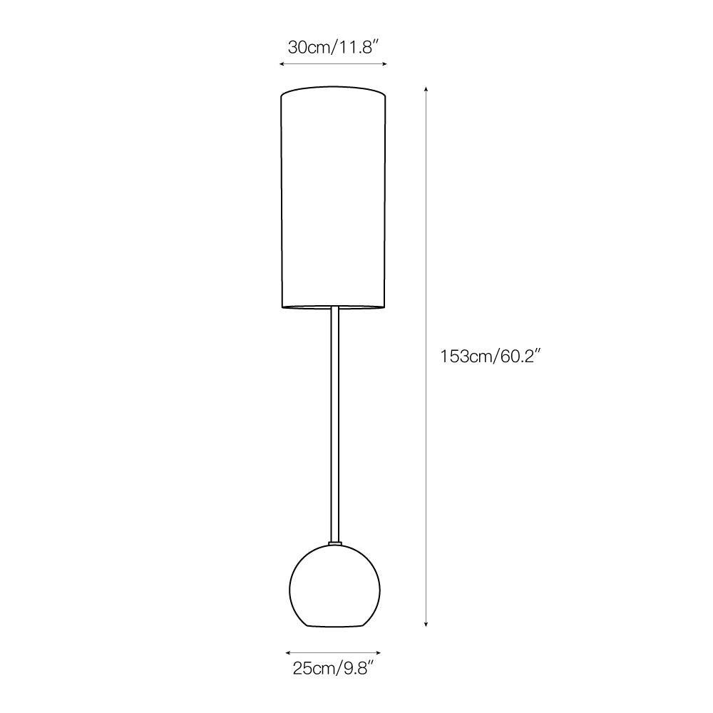 Orbis Wooden Sphere Floor Lamp - view 5