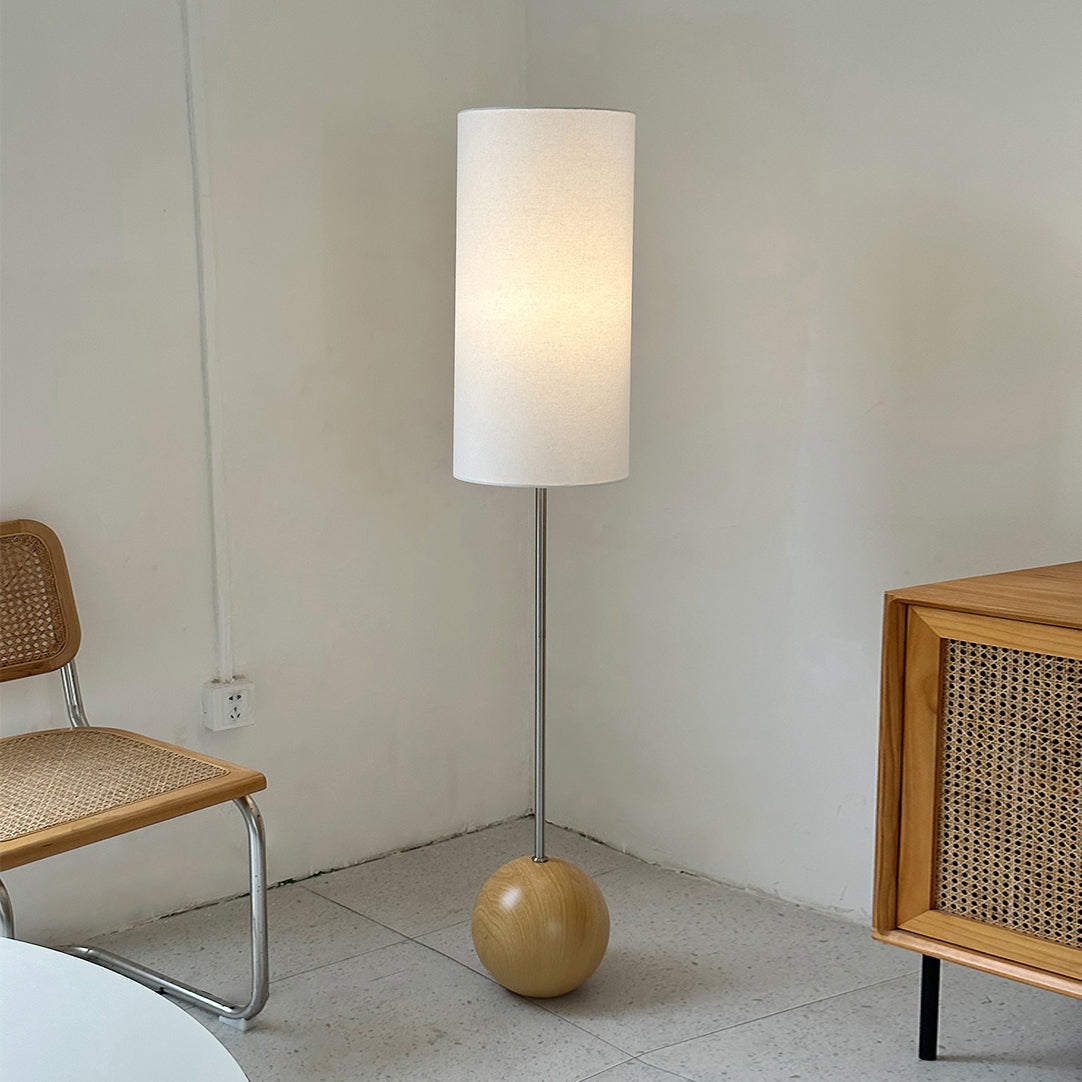 Orbis Wooden Sphere Floor Lamp - view 4