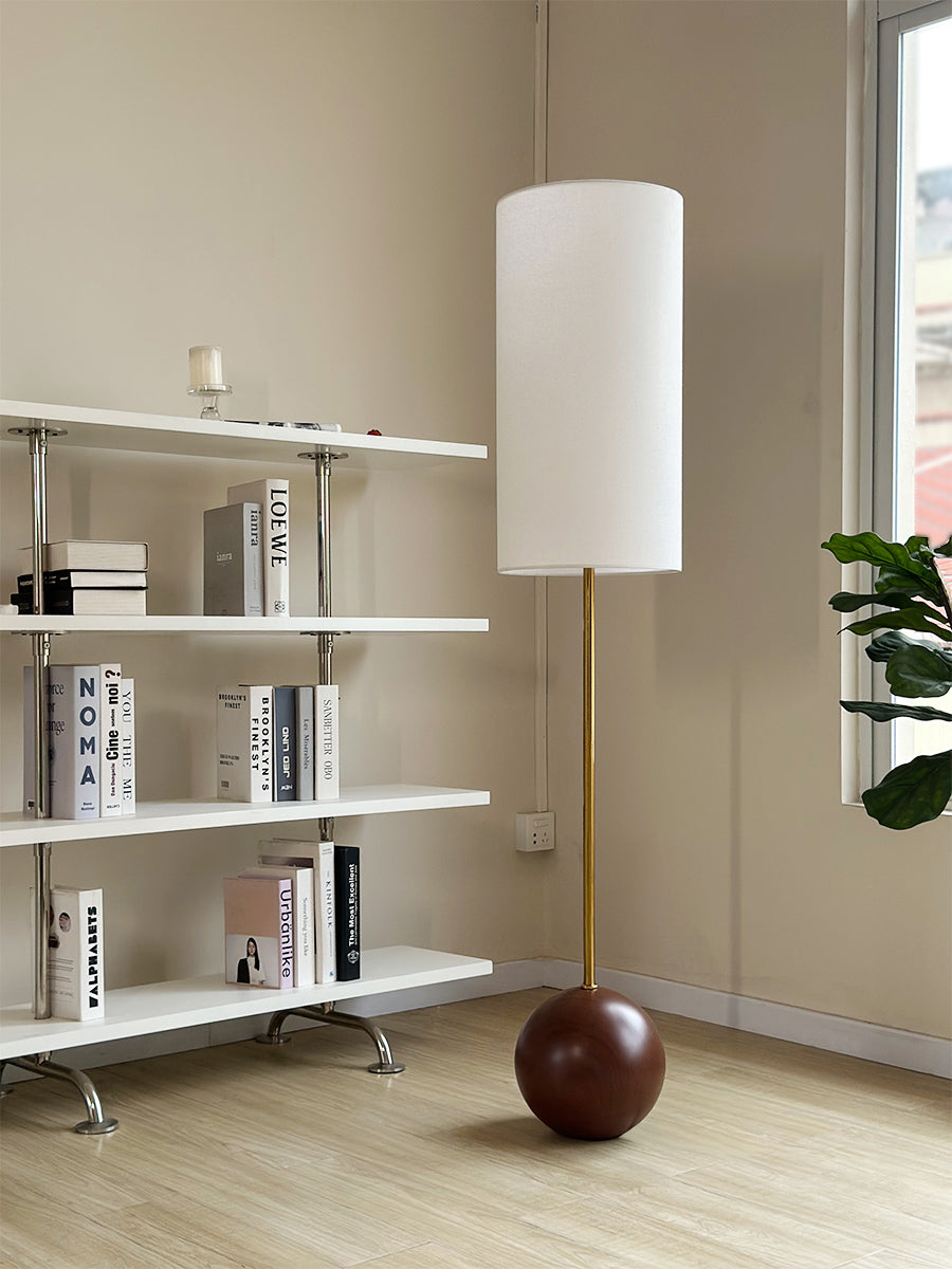 Orbis Wooden Sphere Floor Lamp - view 8