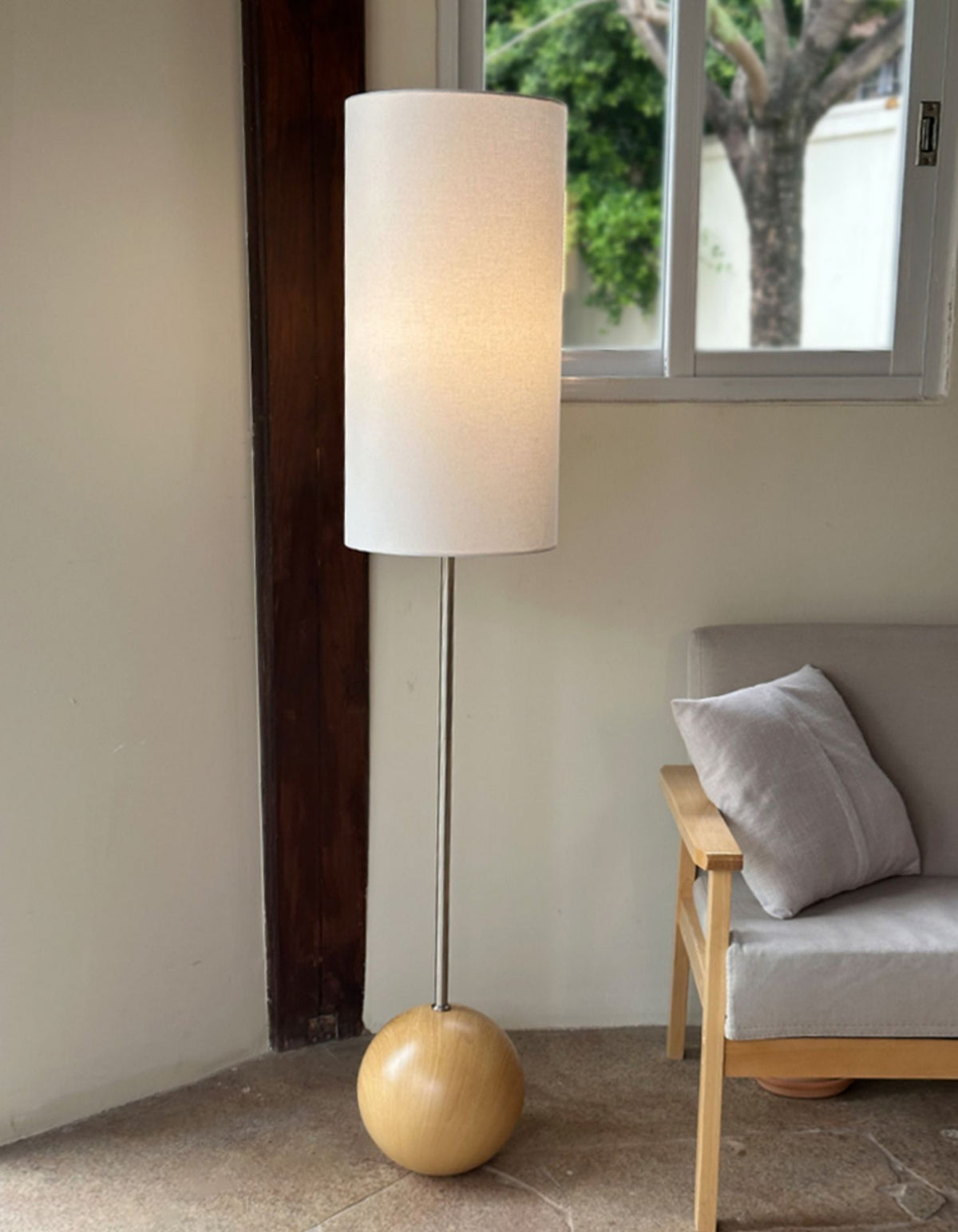Orbis Wooden Sphere Floor Lamp - view 10