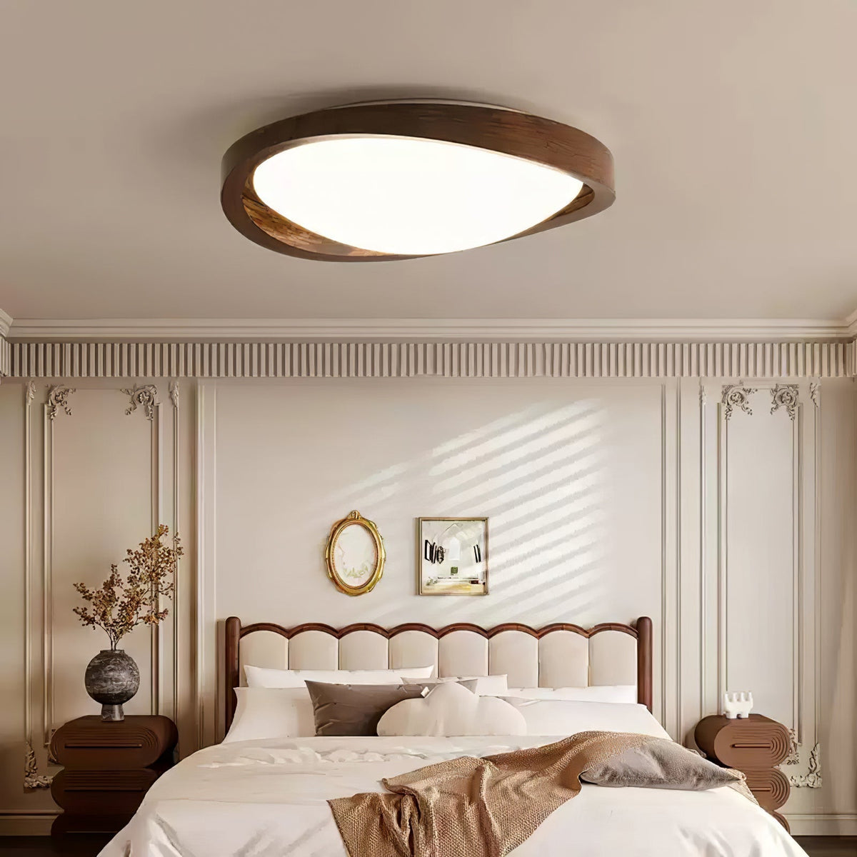 Walnut Curved Edge Ceiling Light - view 2