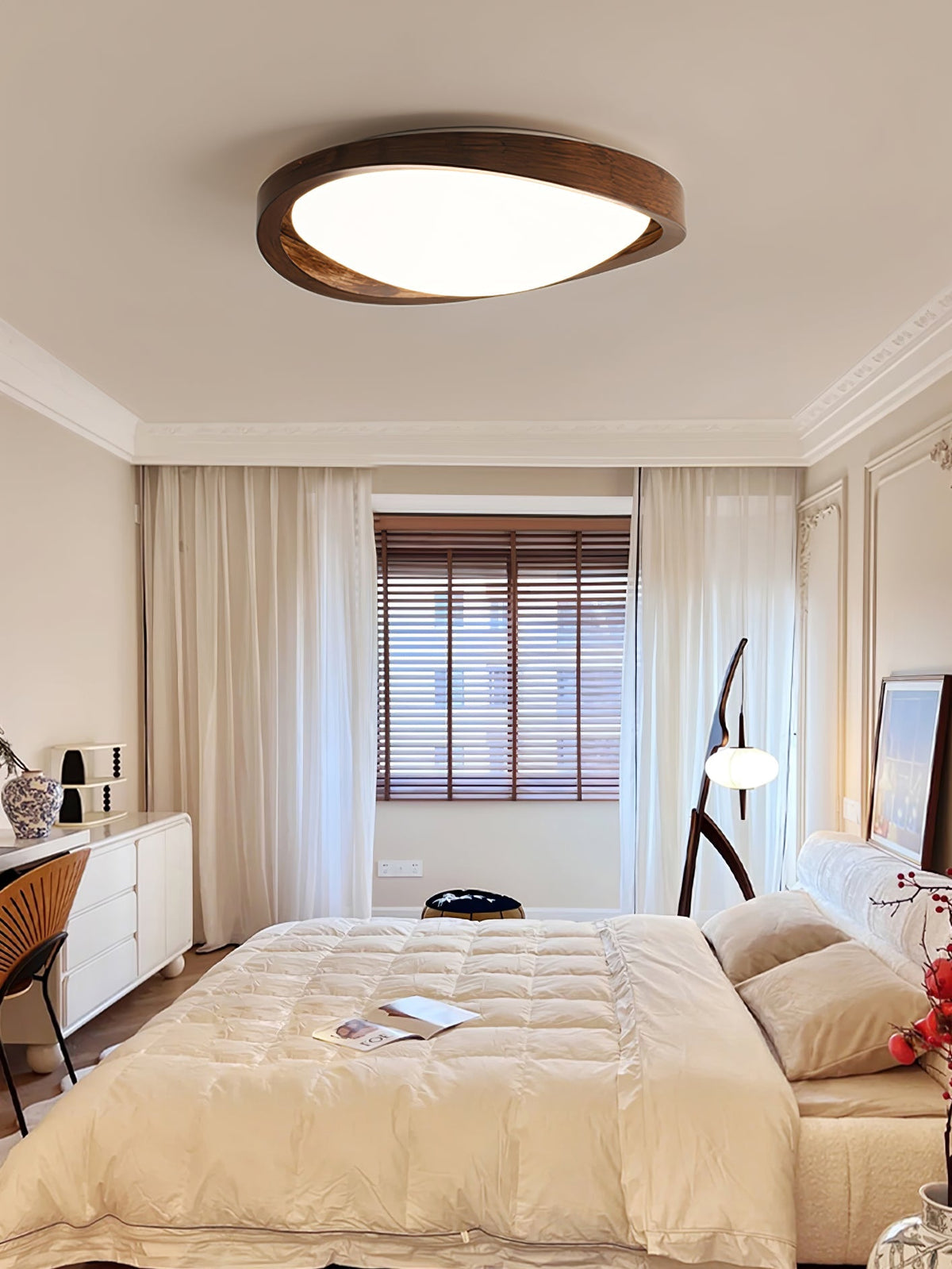 Walnut Curved Edge Ceiling Light - view 3