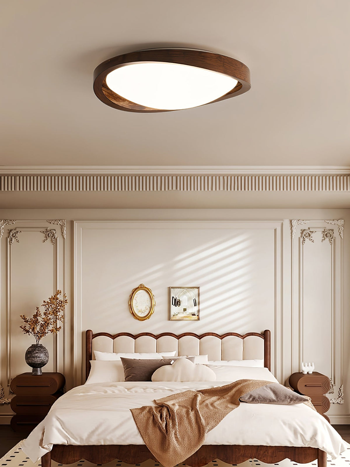 Walnut Curved Edge Ceiling Light - view 5