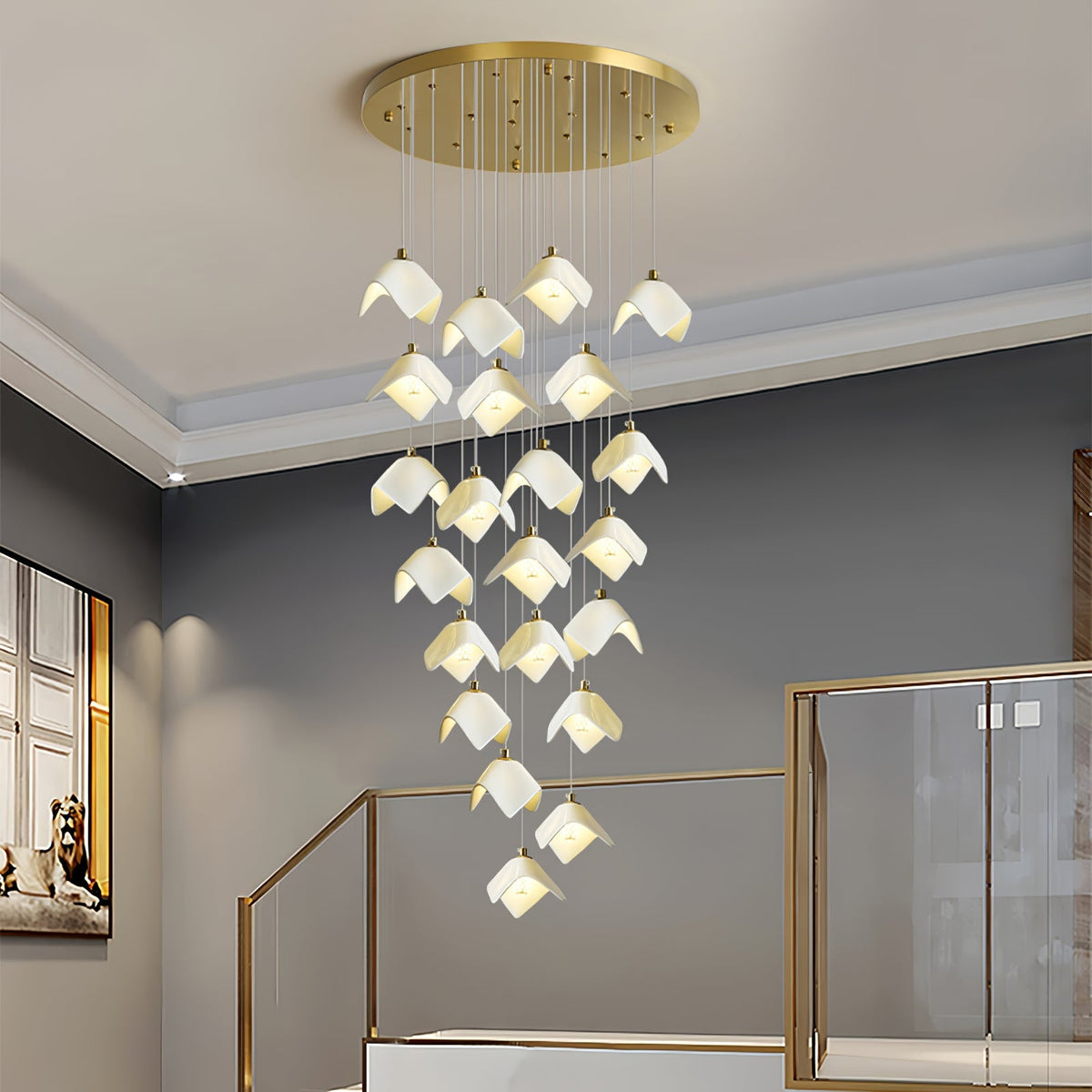 Orlani Cascade Stairs Chandelier