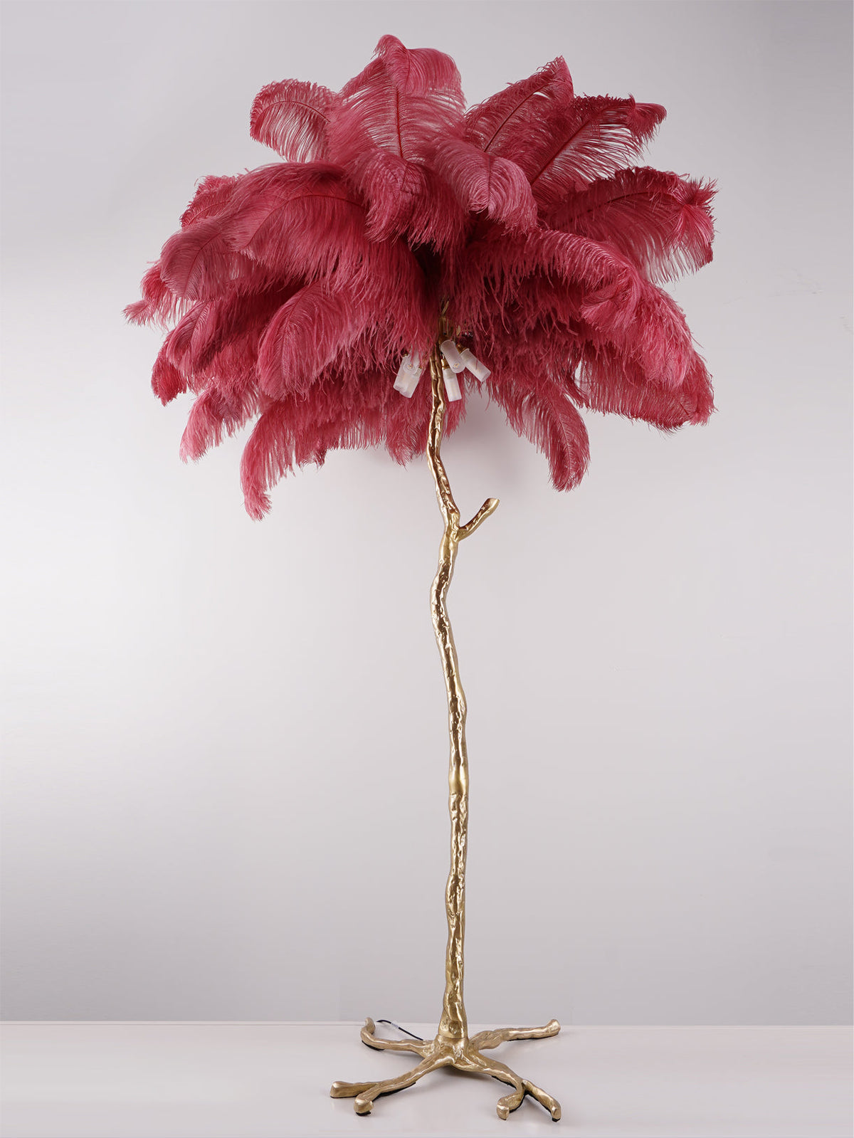 Ostrich Feather Brass Floor Lamp - view 123