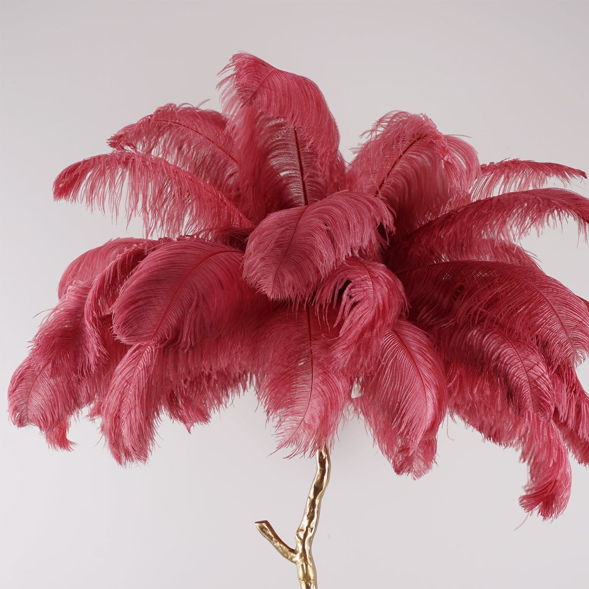 Ostrich Feather Brass Floor Lamp - view 126