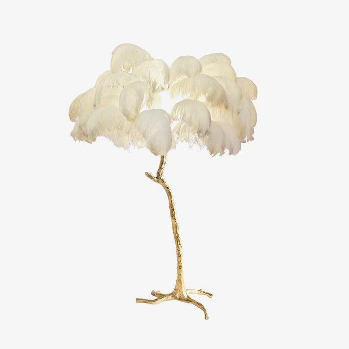 Ostrich Feather Brass Floor Lamp - view 10