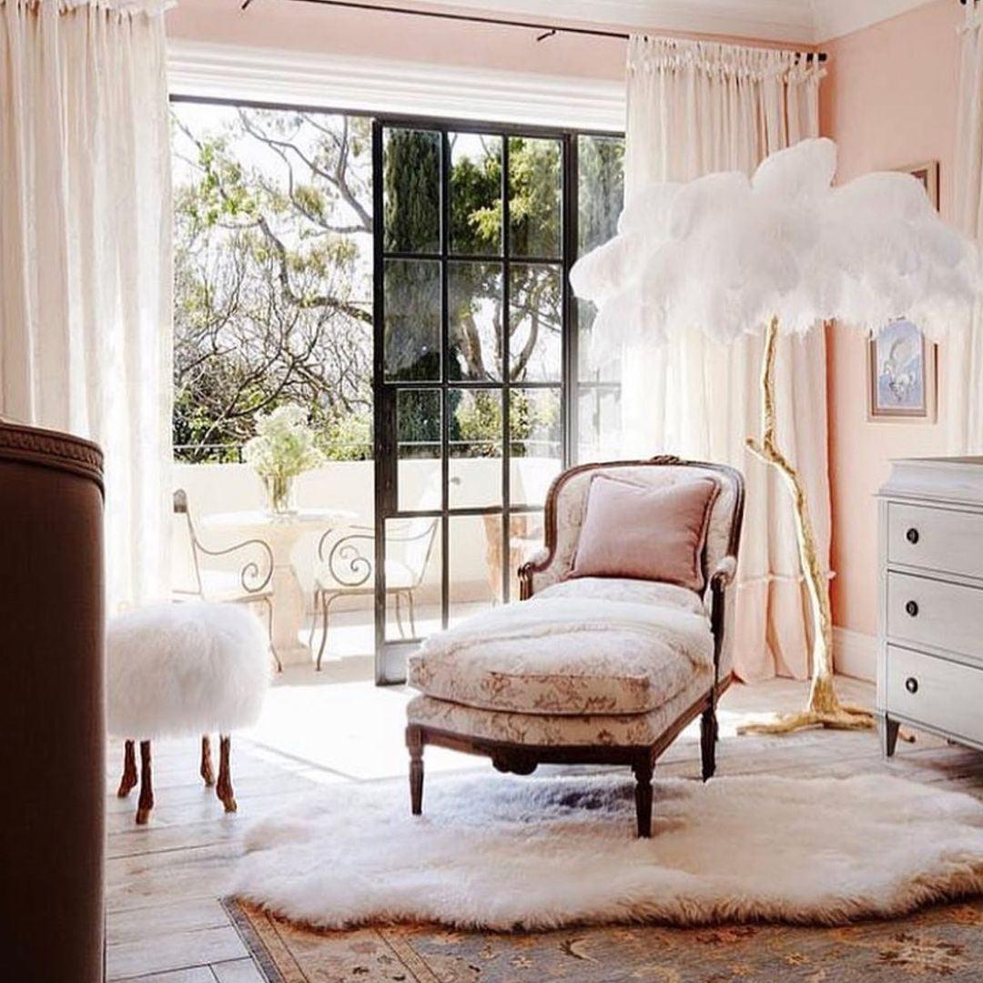 Ostrich Feather Brass Floor Lamp - view 44