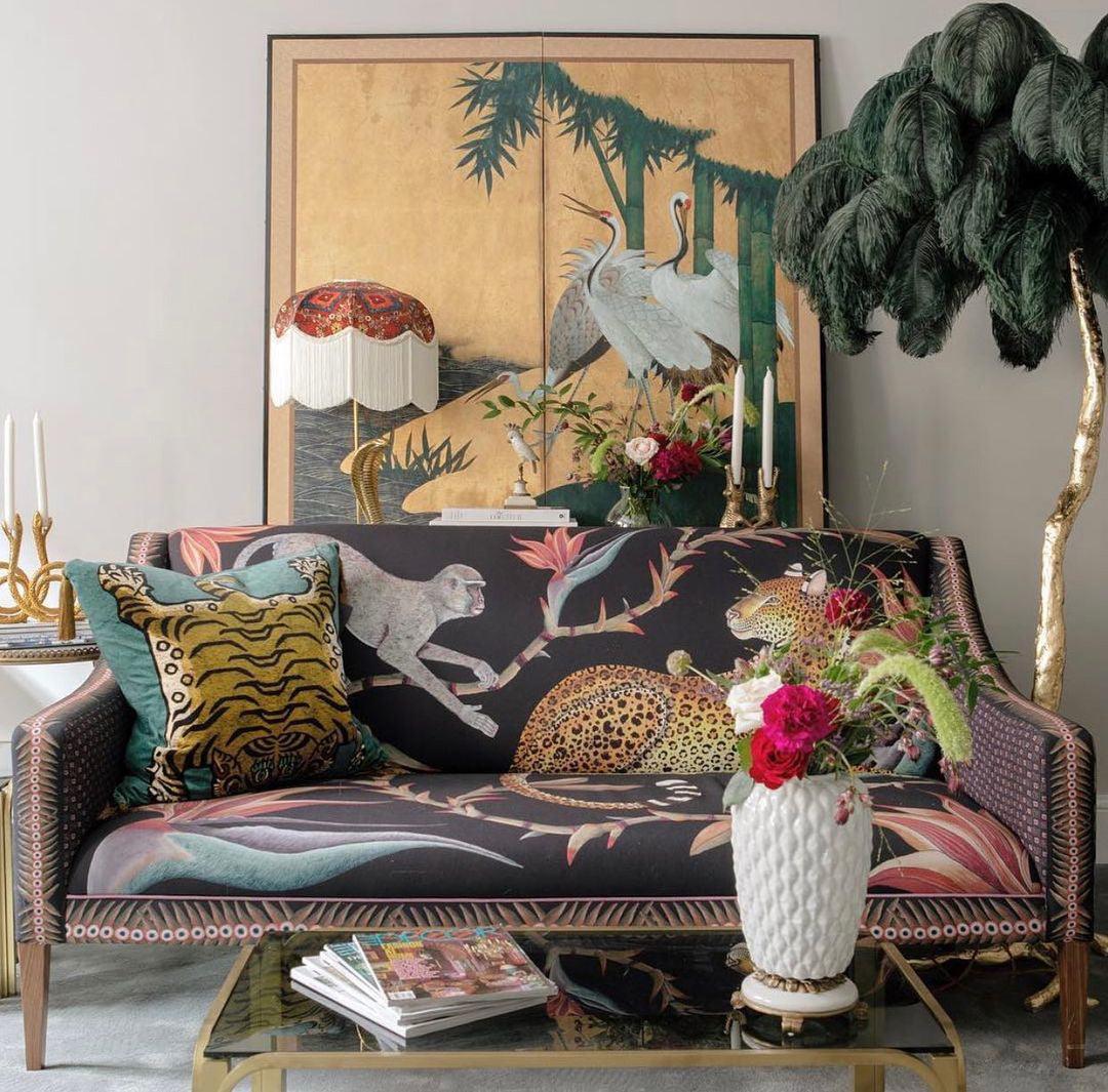 Ostrich Feather Brass Floor Lamp - view 50