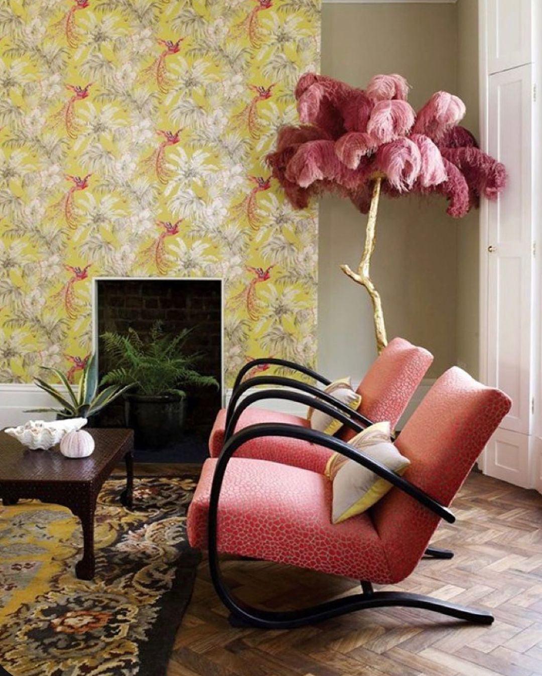 Ostrich Feather Brass Floor Lamp - view 60