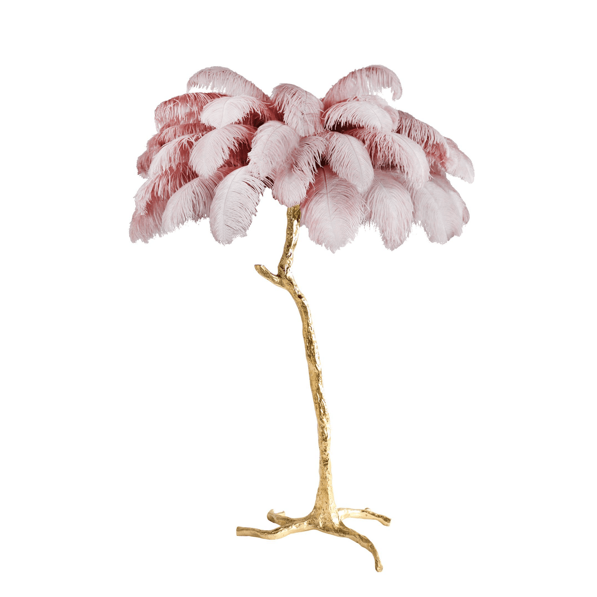 Ostrich Feather Brass Floor Lamp - view 80