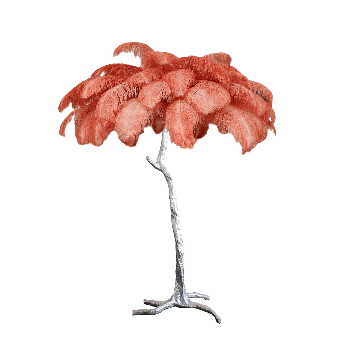 Ostrich Feather Brass Floor Lamp - view 85