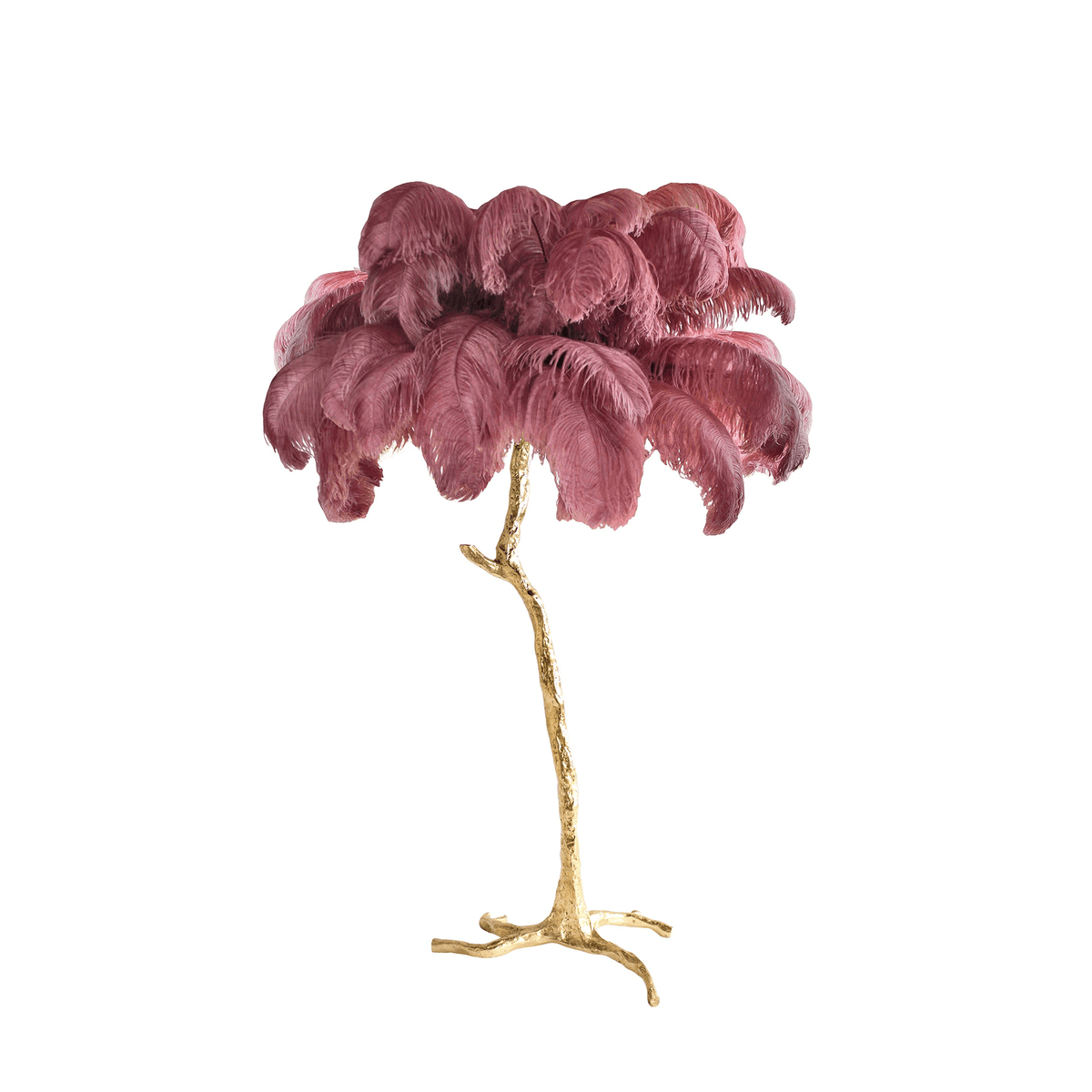 Ostrich Feather Brass Floor Lamp - view 88