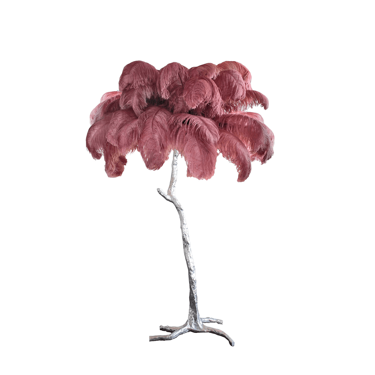 Ostrich Feather Brass Floor Lamp - view 89