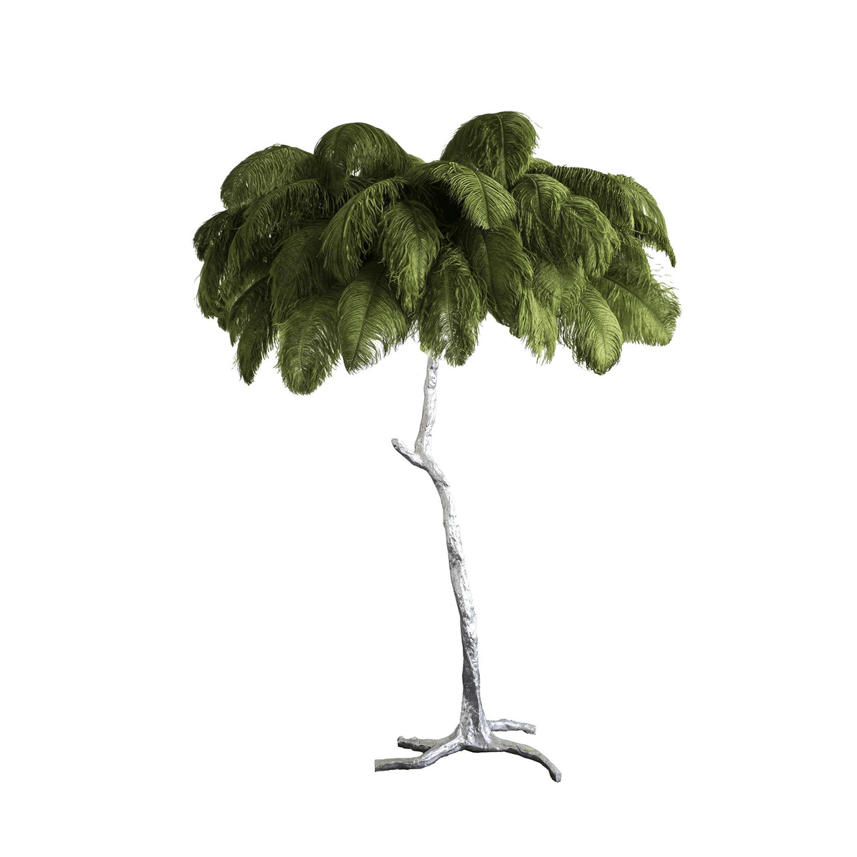 Ostrich Feather Brass Floor Lamp - view 91