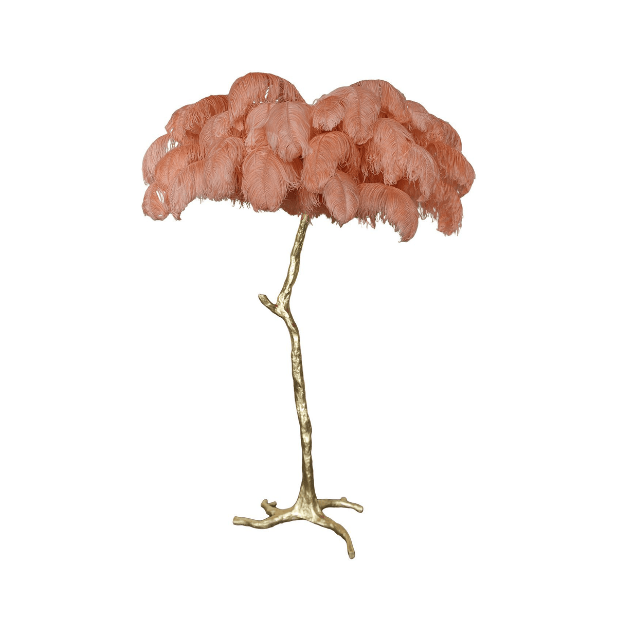 Ostrich Feather Brass Floor Lamp - view 92