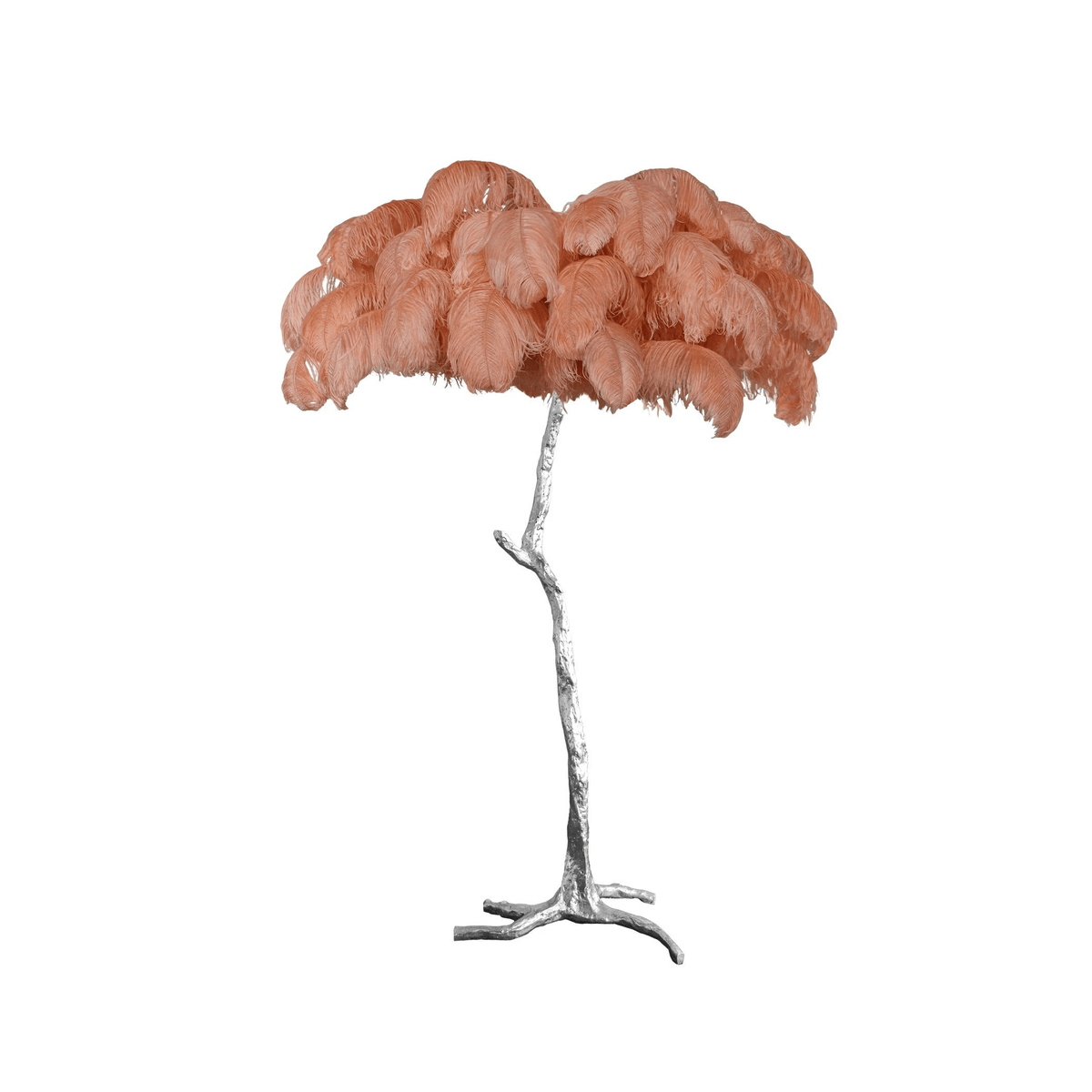 Ostrich Feather Brass Floor Lamp - view 93