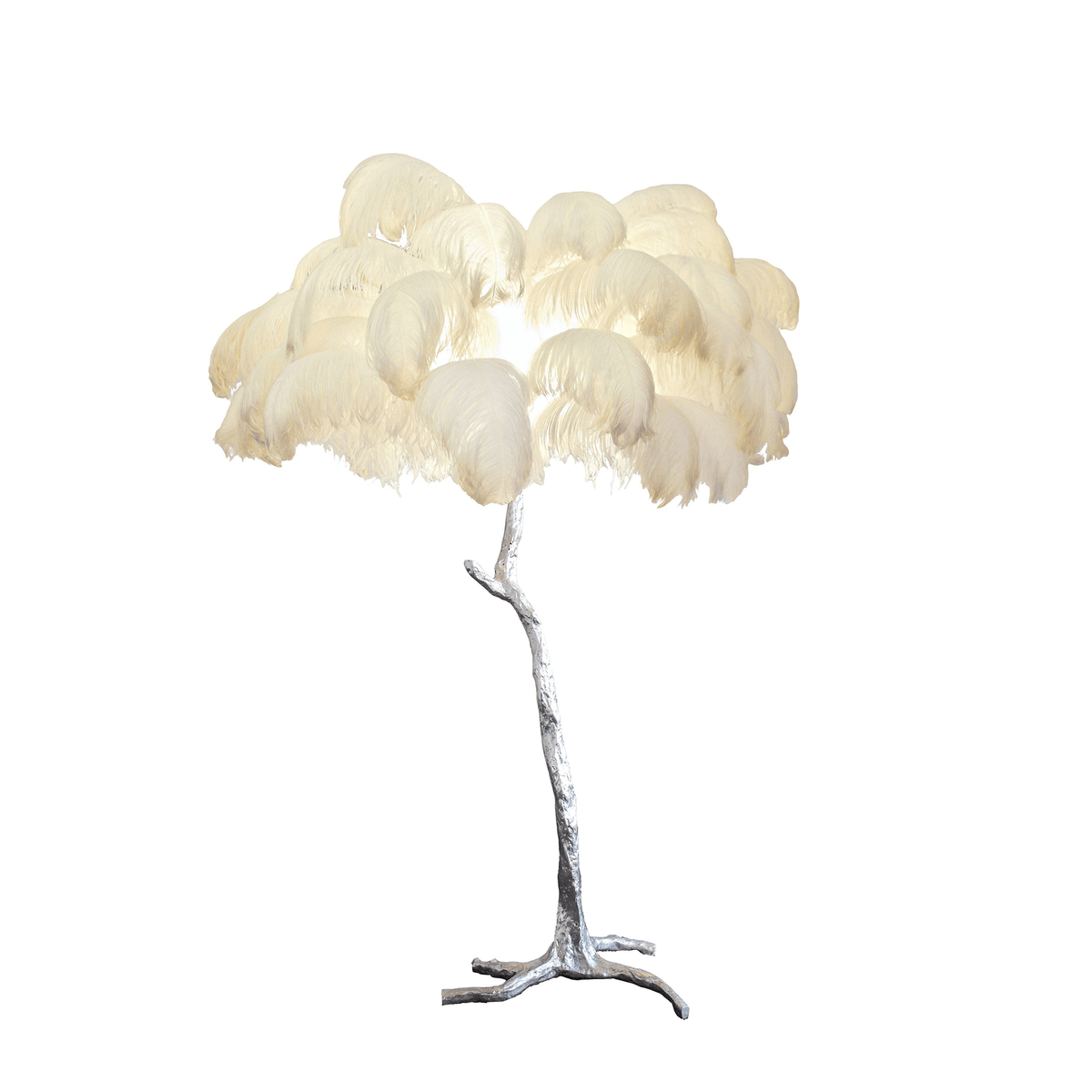 Ostrich Feather Brass Floor Lamp - view 99