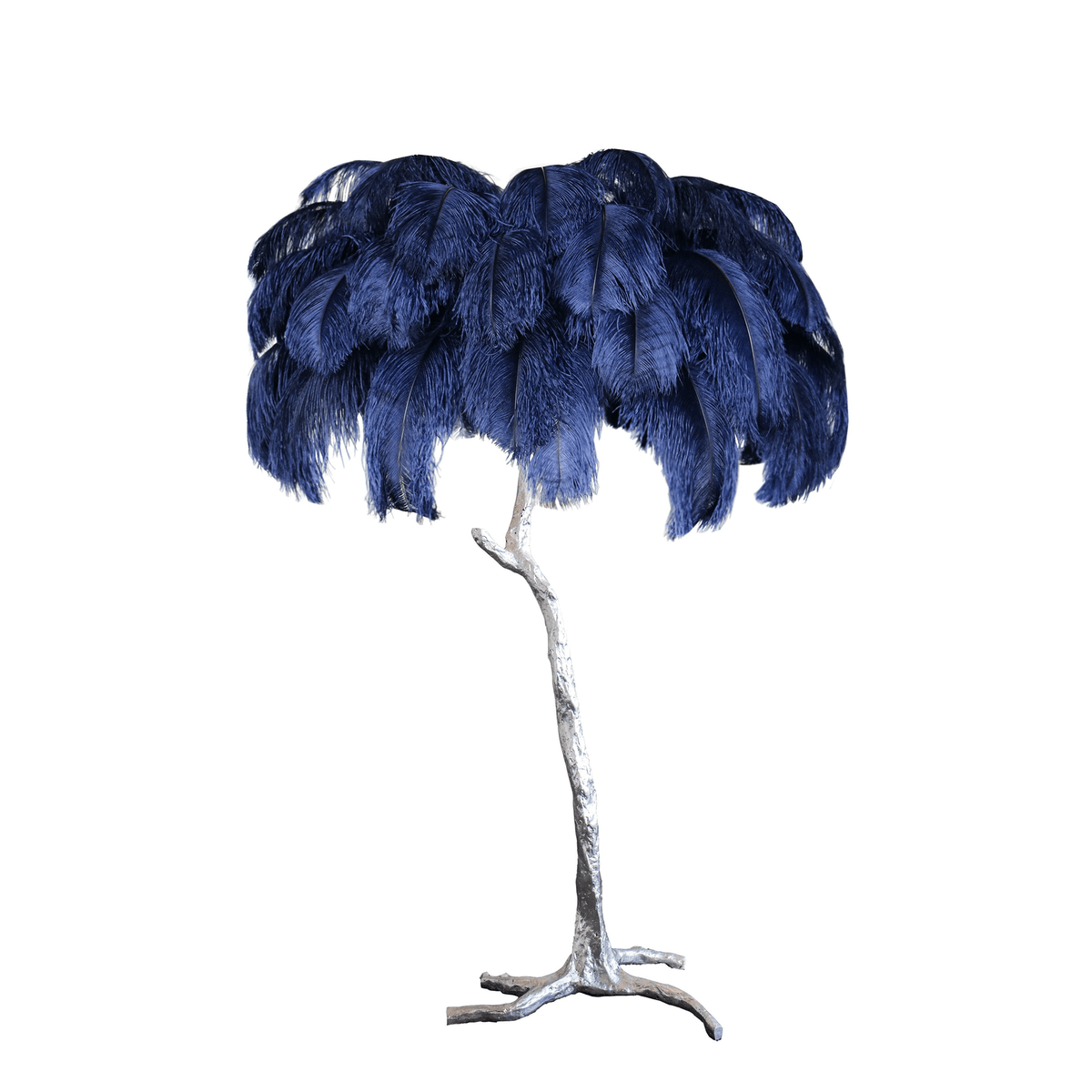 Ostrich Feather Brass Floor Lamp - view 101