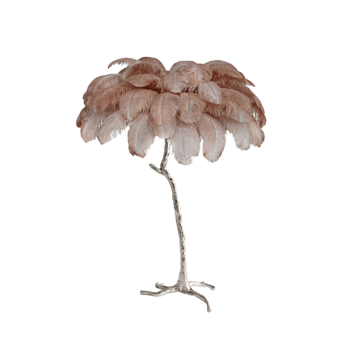 Ostrich Feather Brass Floor Lamp - view 105