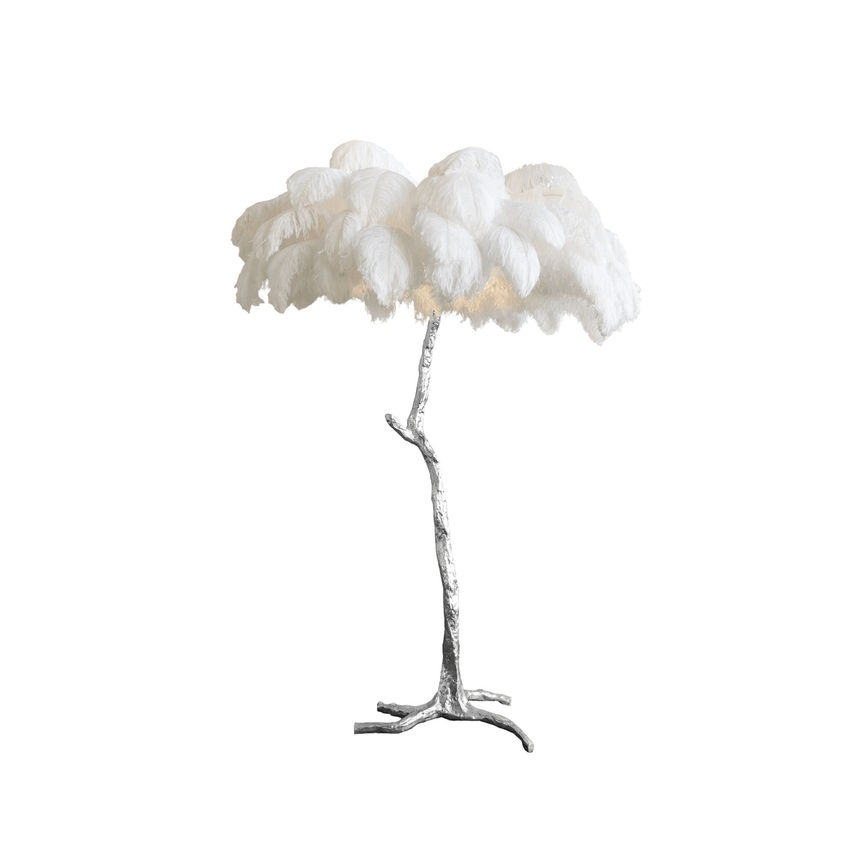 Ostrich Feather Brass Floor Lamp - view 75