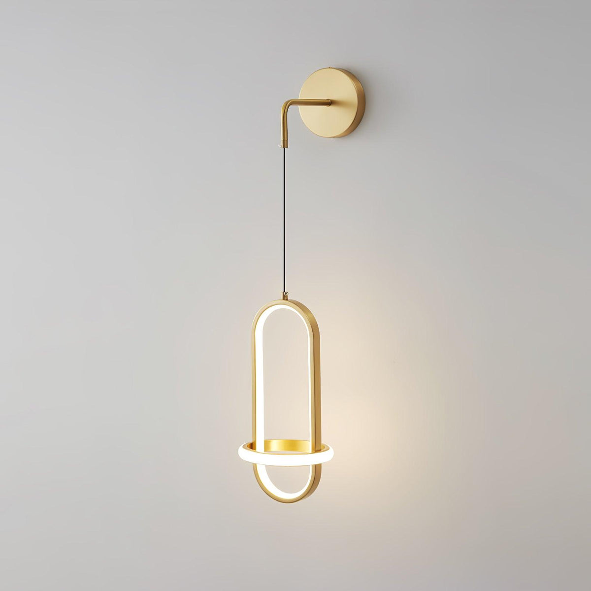 Oval Brass Wall Light