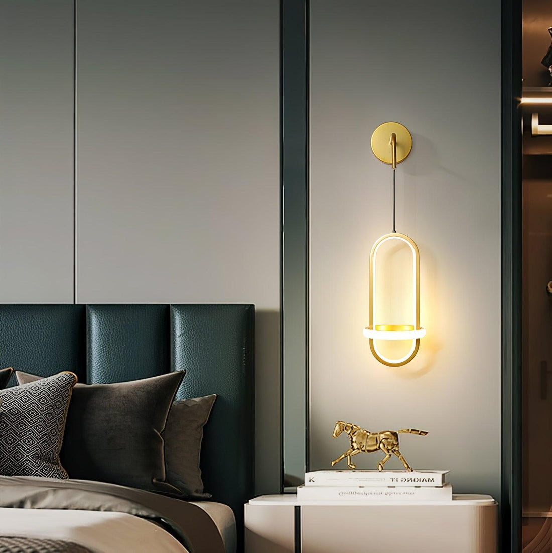 Oval Brass Wall Light