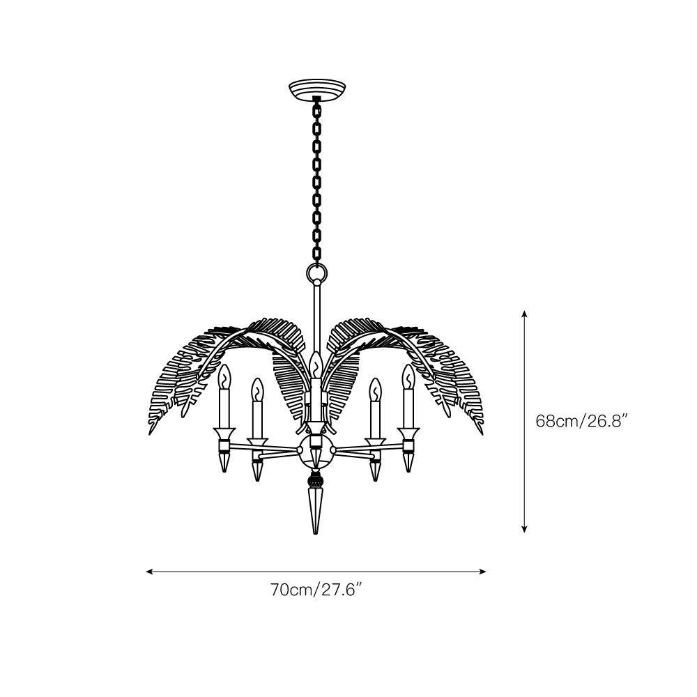 Palm Frond Chandelier - view 3
