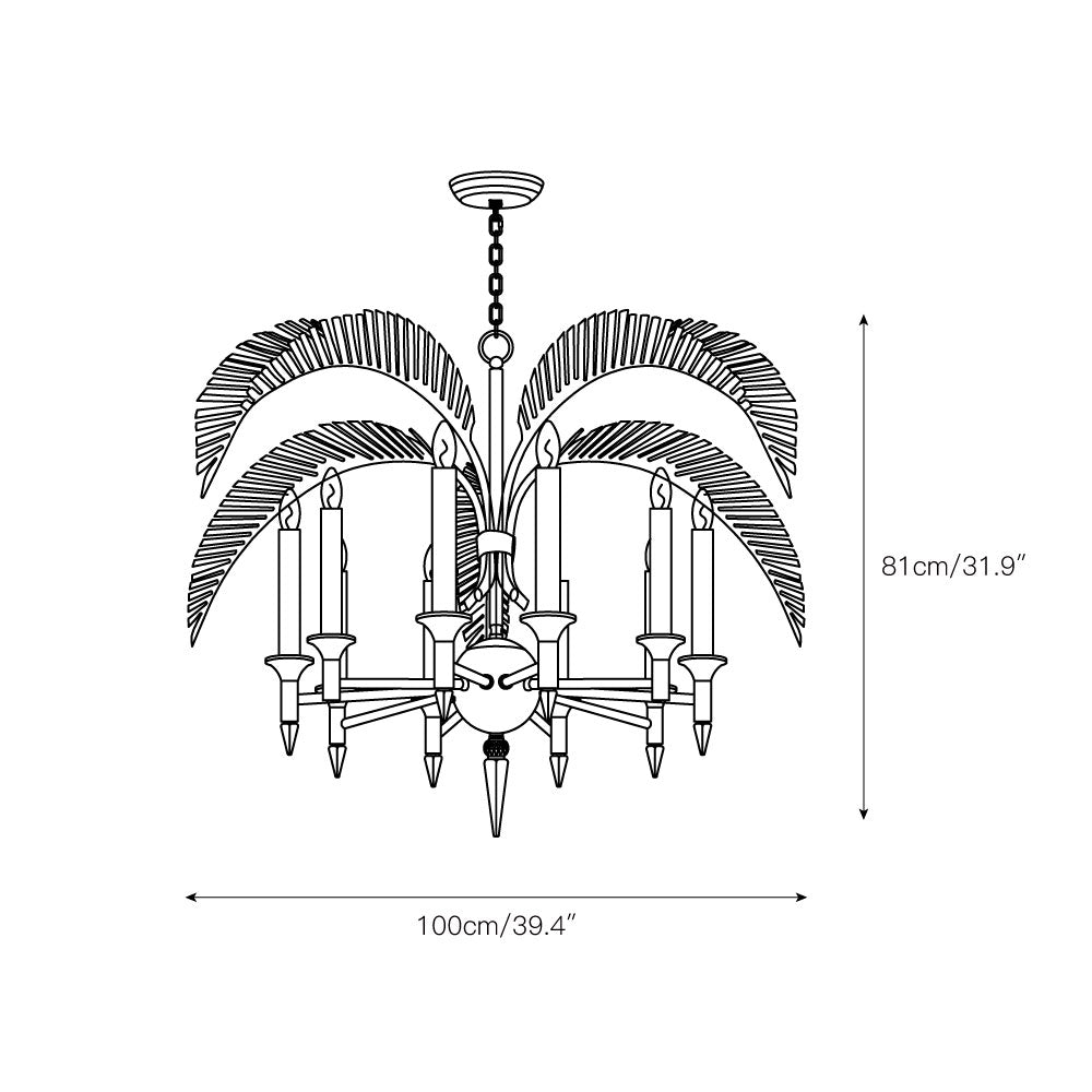 Palm Frond Chandelier - view 4