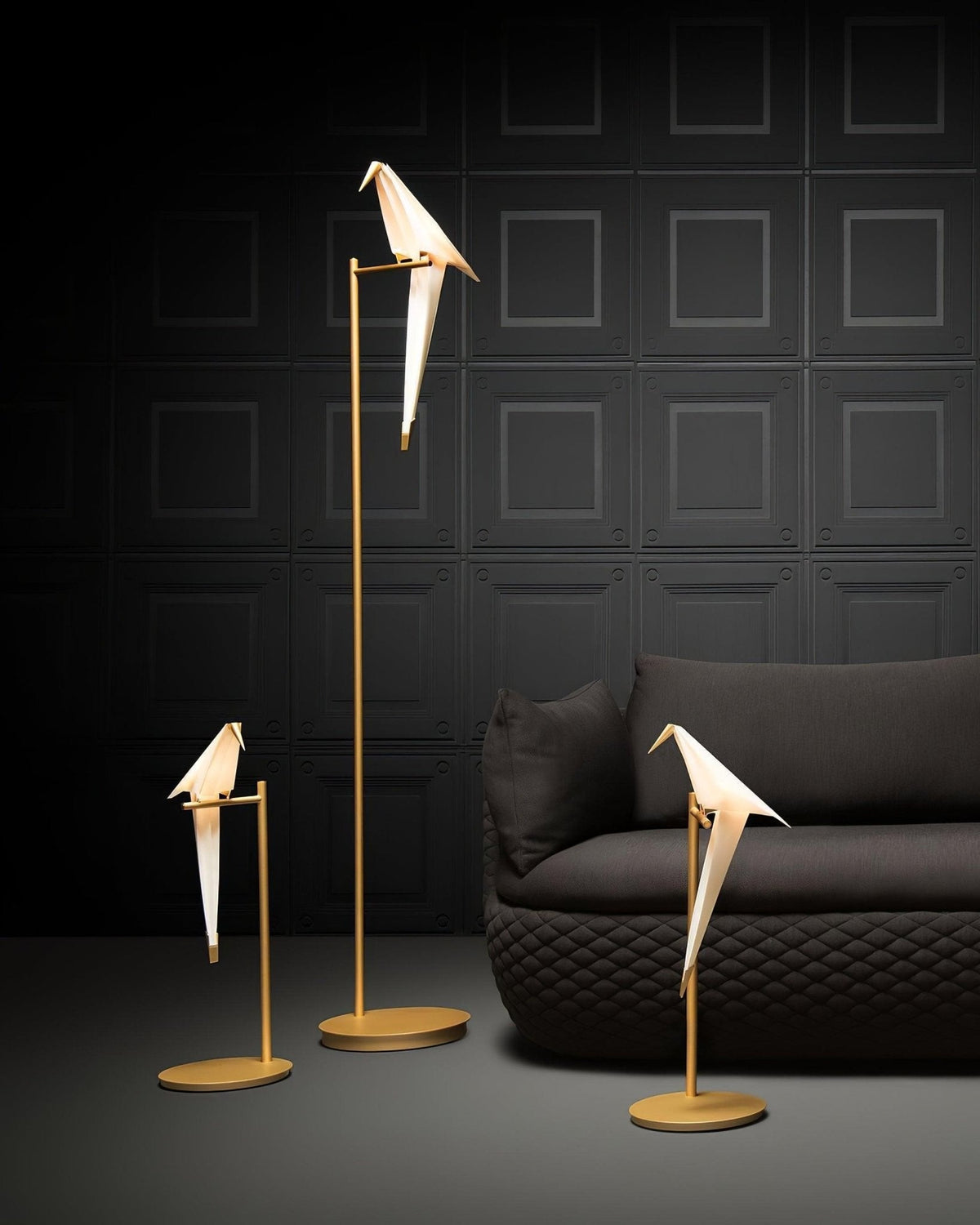 Paper Crane Bird Floor Lamp - view 3