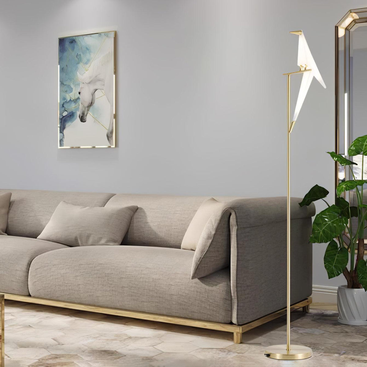 Paper Crane Bird Floor Lamp - view 37