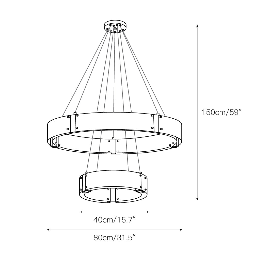 Parallel Ring Chandelier - view 7