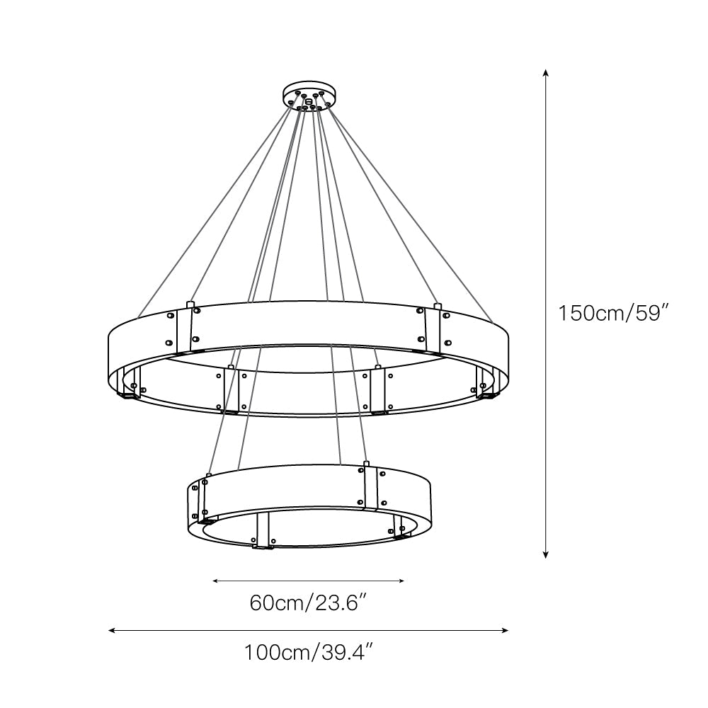 Parallel Ring Chandelier - view 8