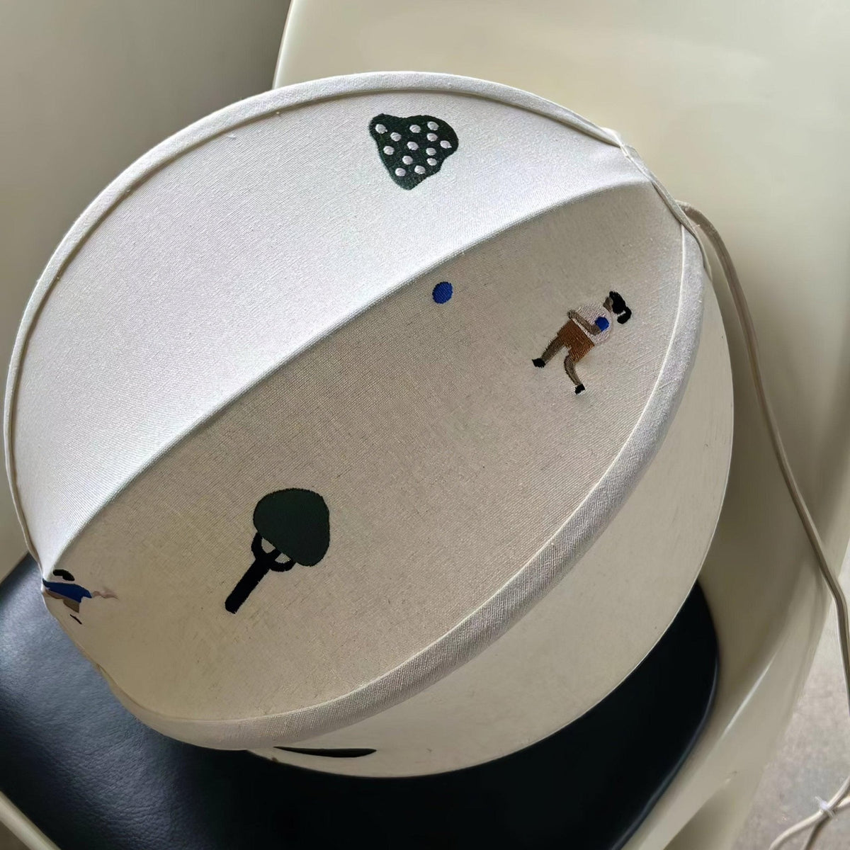 Park Embroidered Textile Swag Lamp