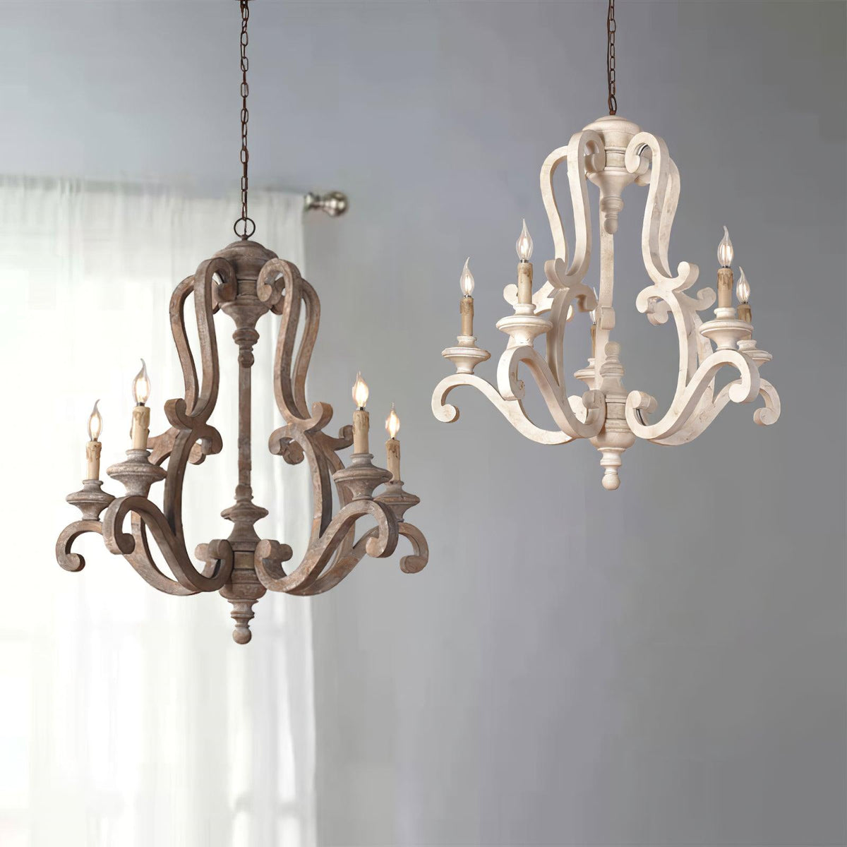 Parrotuncle Wooden Candle Chandelier - view 9