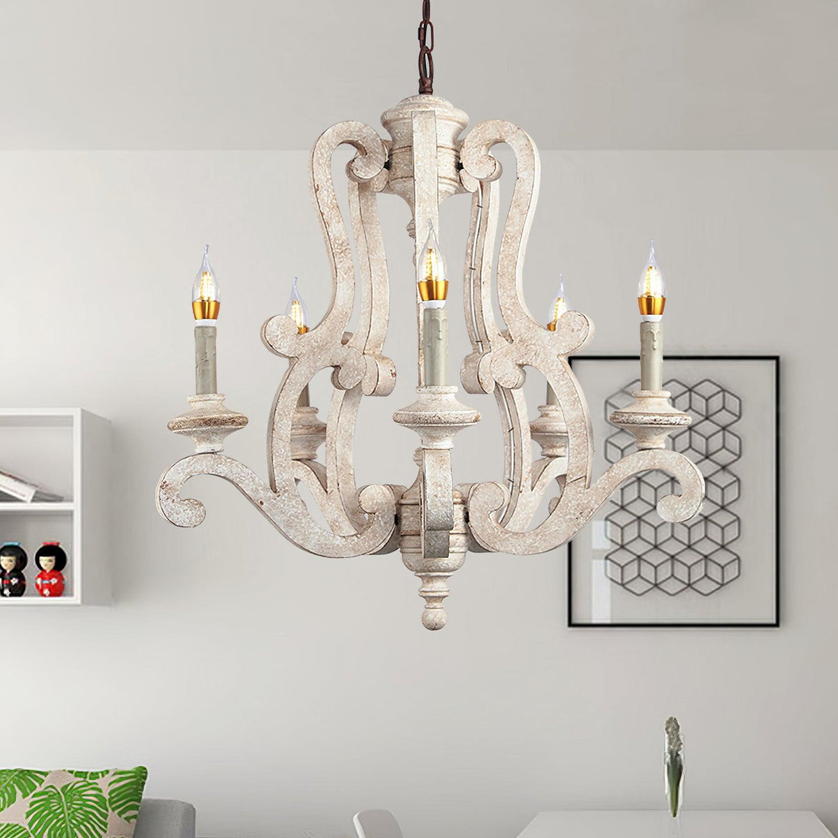 Parrotuncle Wooden Candle Chandelier - view 12