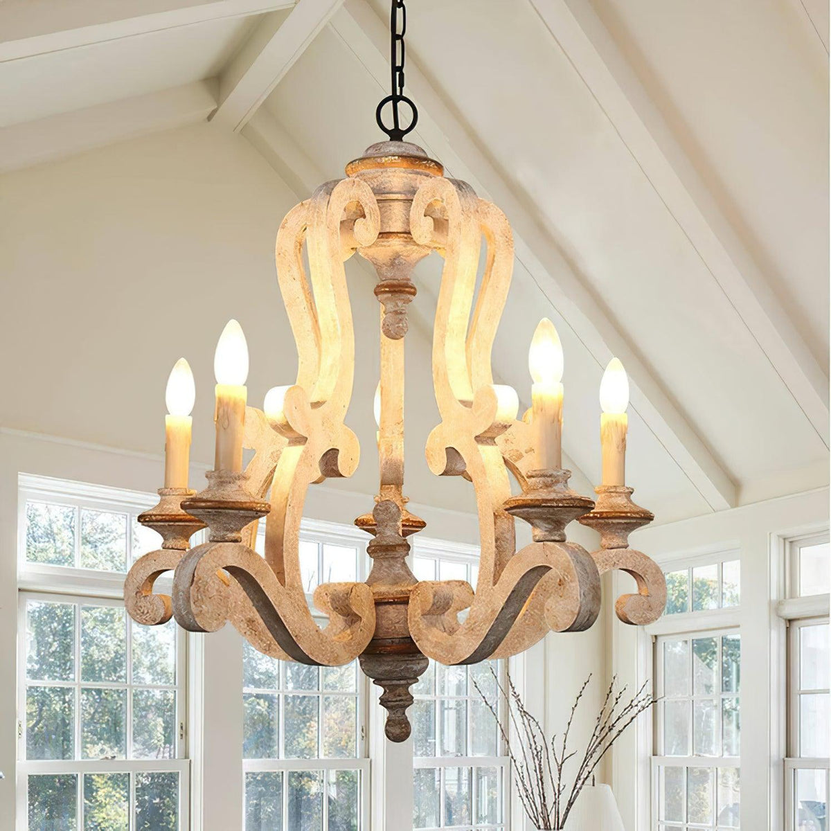 Parrotuncle Wooden Candle Chandelier - view 13