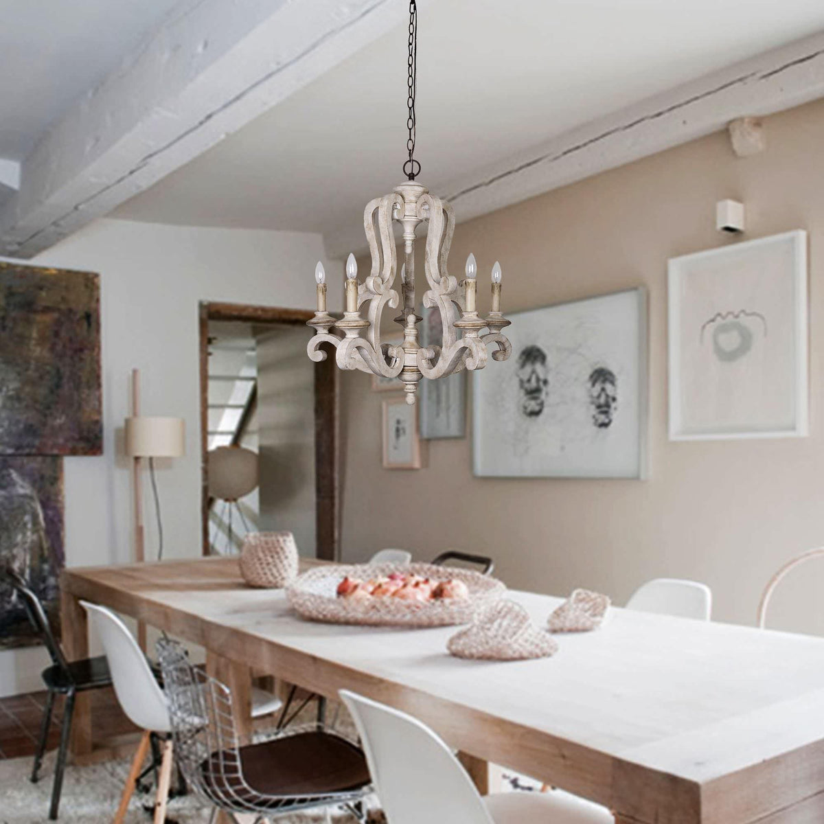 Parrotuncle Wooden Candle Chandelier - view 4