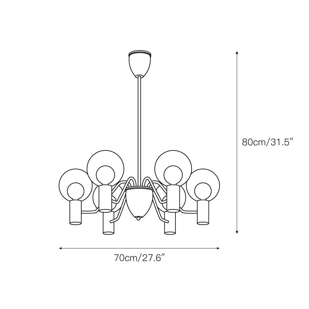 Patricia Glass Chandelier - view 4
