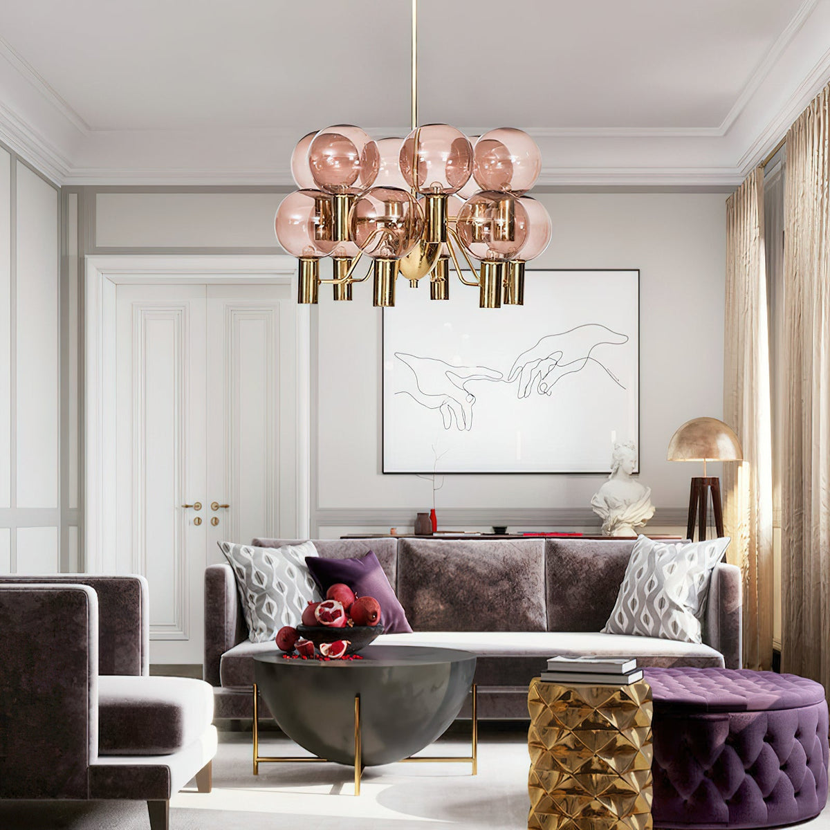 Patricia Glass Chandelier - view 3