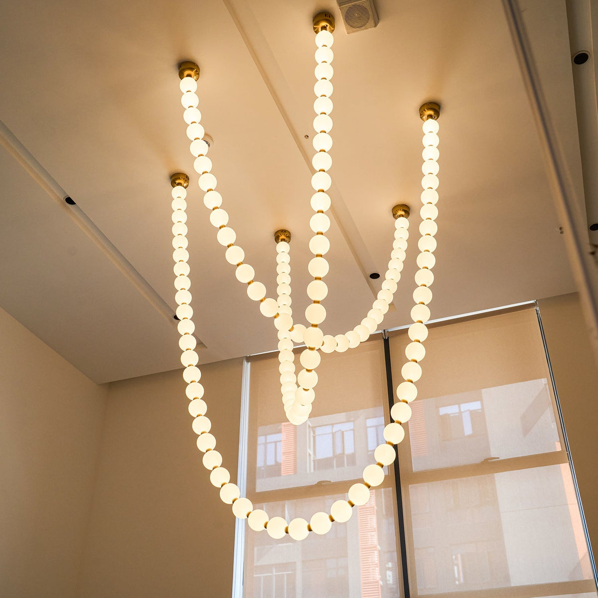 Pearl Glass Necklace Balls Chandelier - view 26