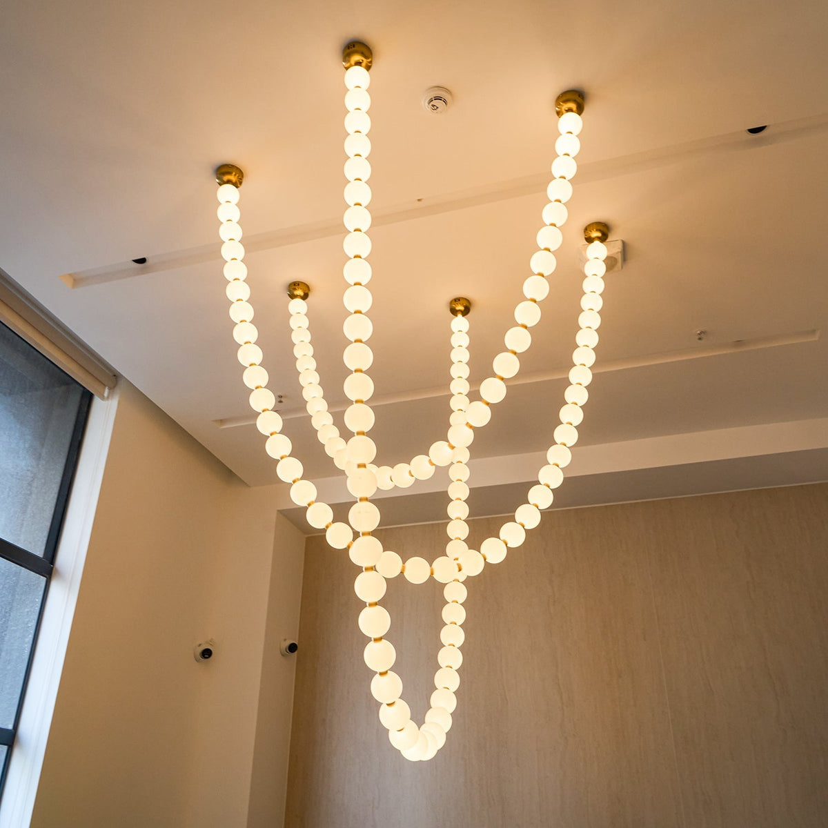 Pearl Glass Necklace Balls Chandelier - view 27