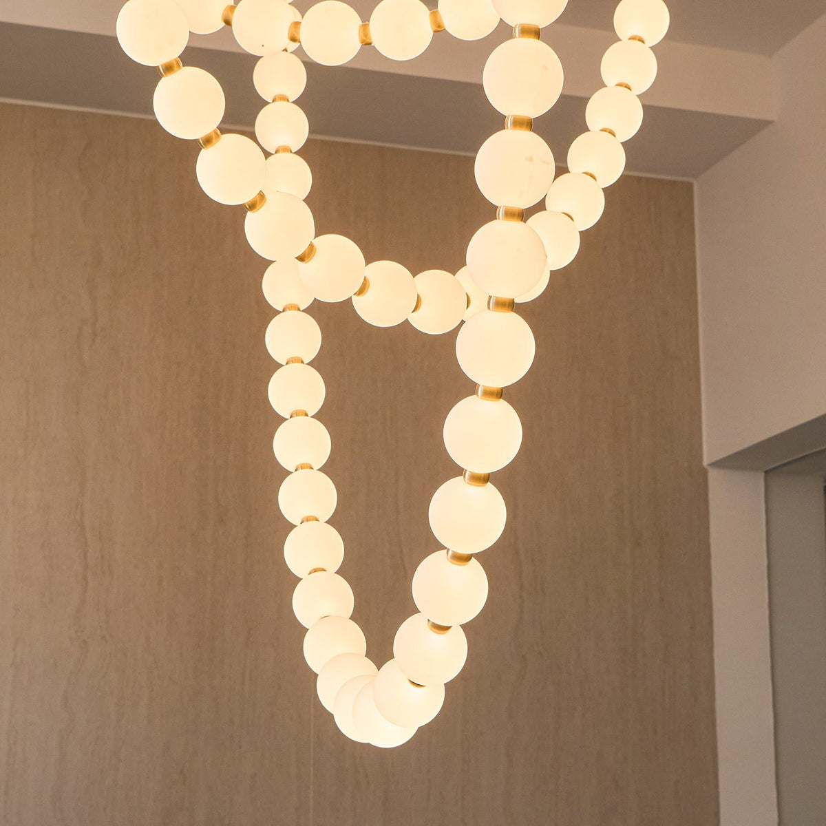 Pearl Glass Necklace Balls Chandelier - view 29