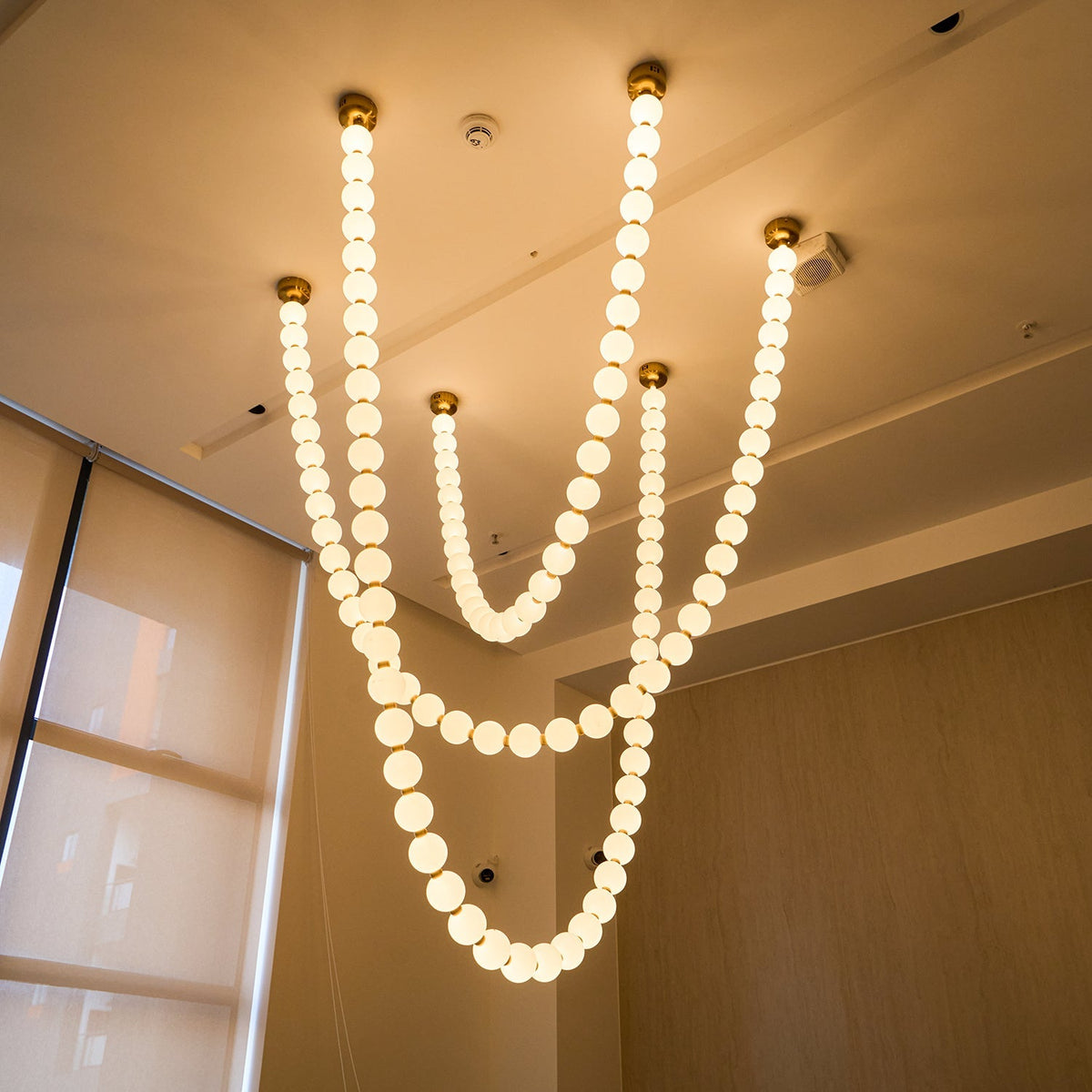 Pearl Glass Necklace Balls Chandelier - view 30