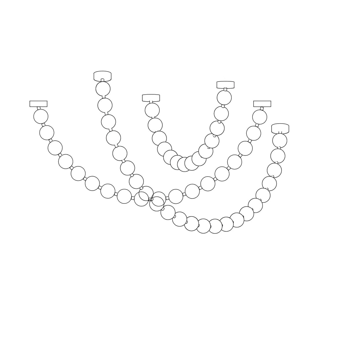 Pearl Glass Necklace Balls Chandelier - view 15