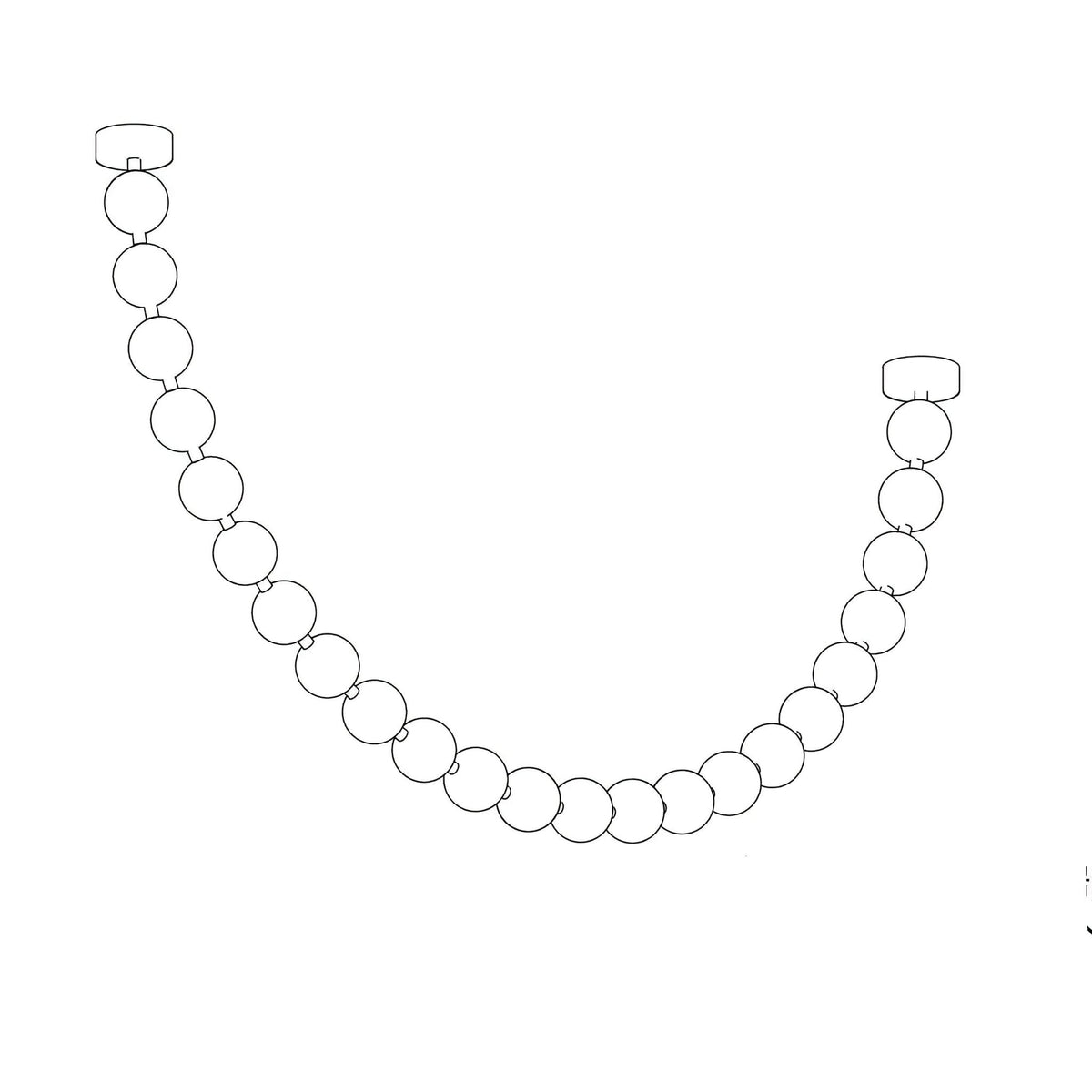 Pearl Glass Necklace Balls Chandelier - view 20