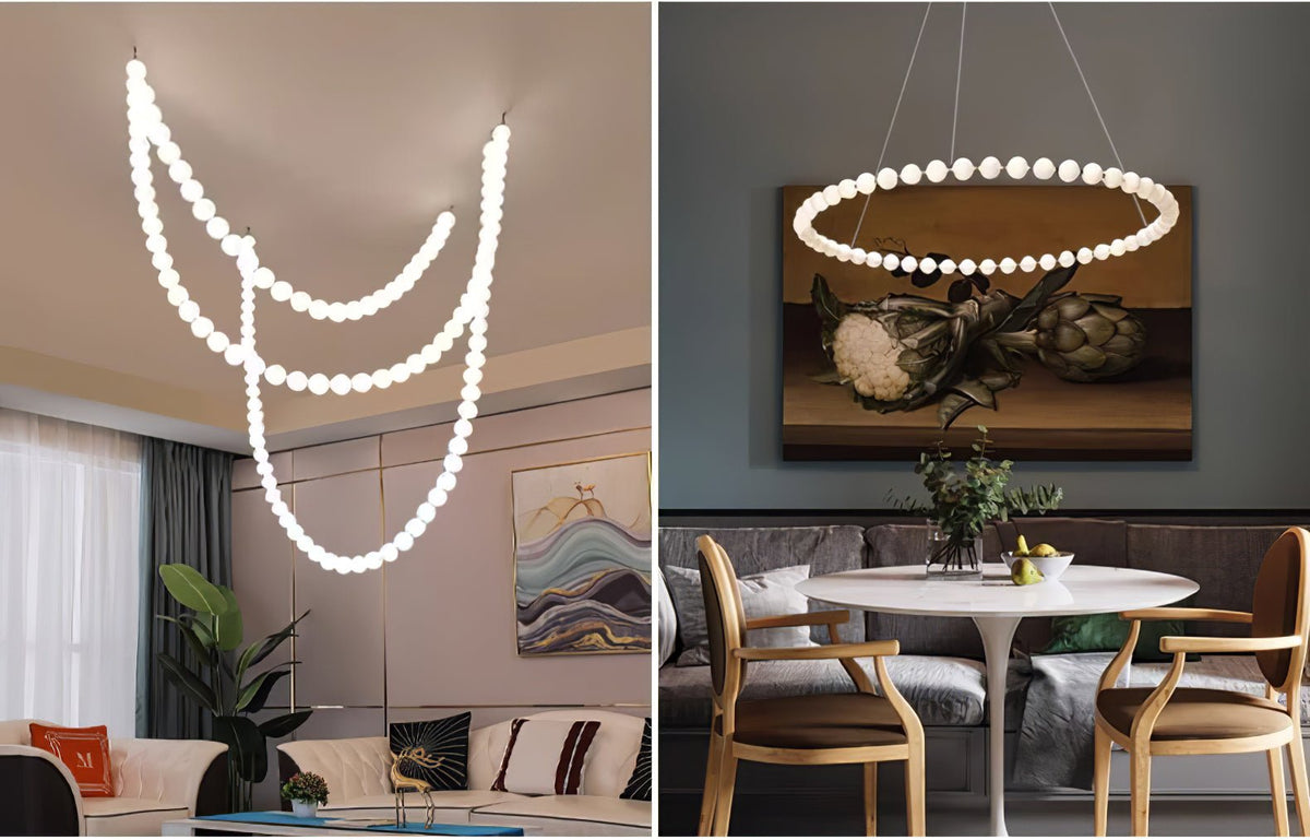 Pearl Glass Necklace Balls Chandelier - view 22