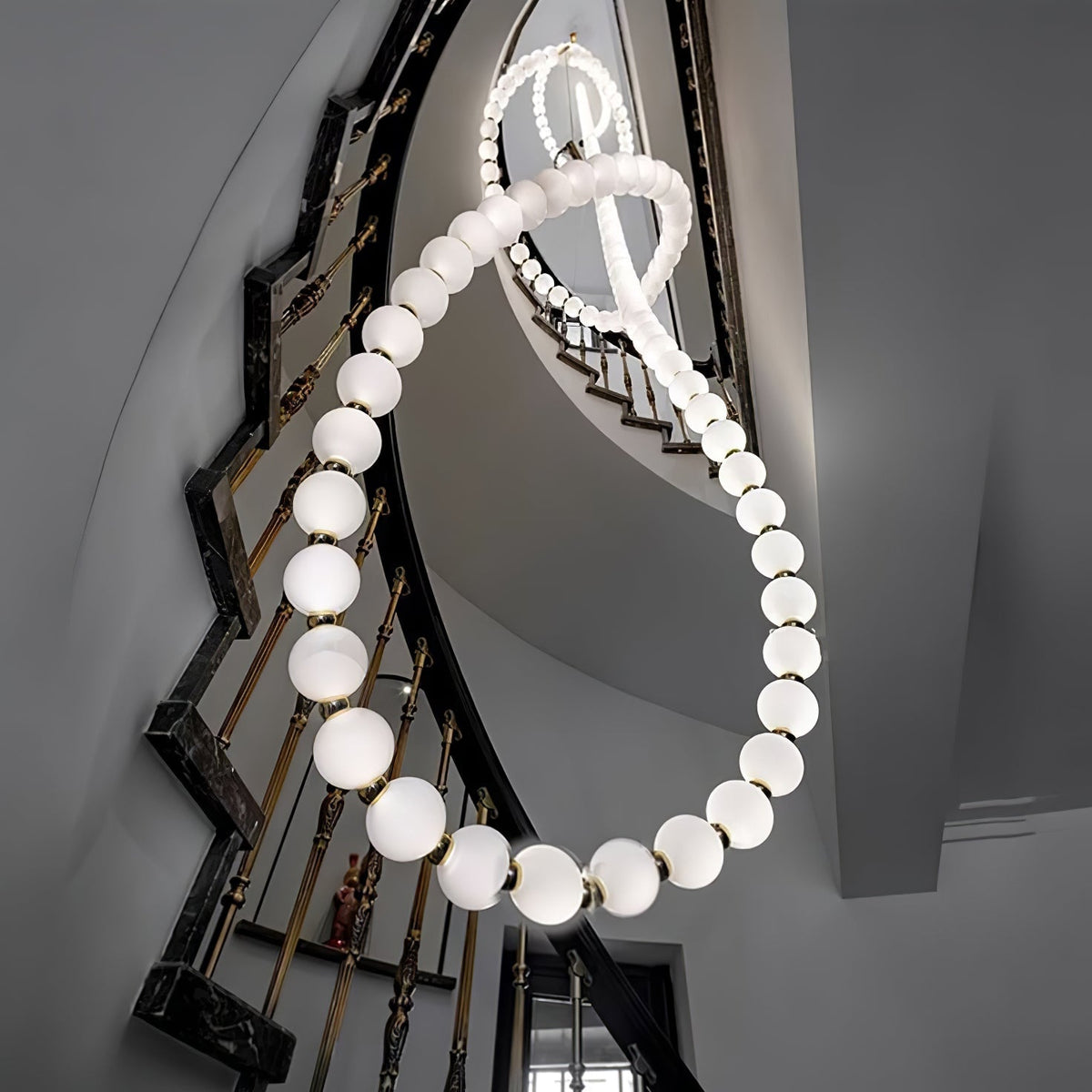 Pearl Glass Necklace Balls Chandelier - view 24