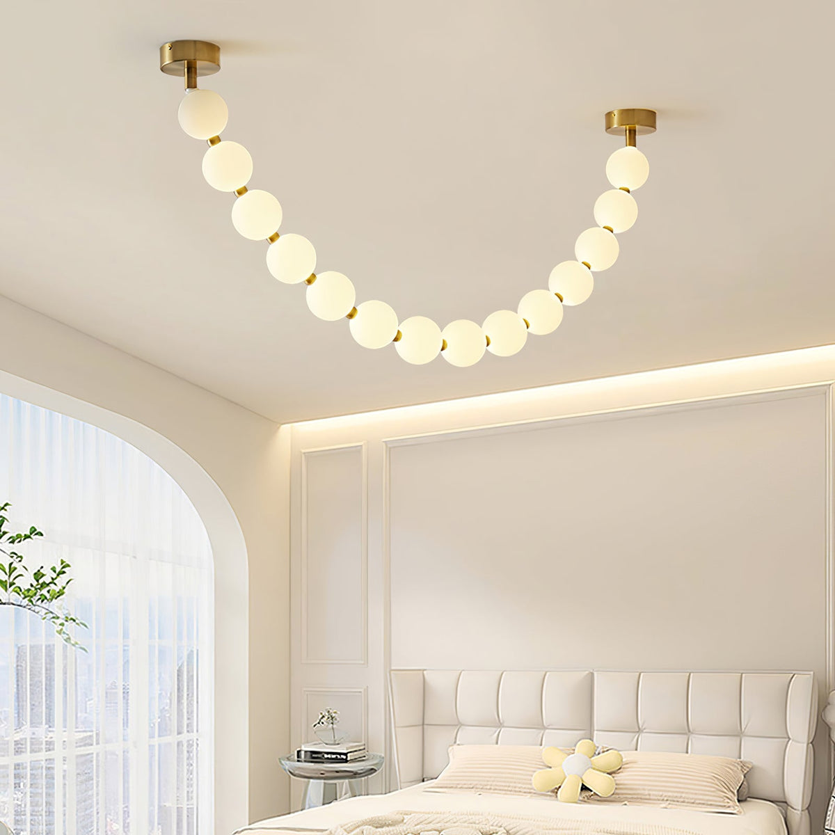 Pearl Glass Necklace Balls Chandelier - view 8