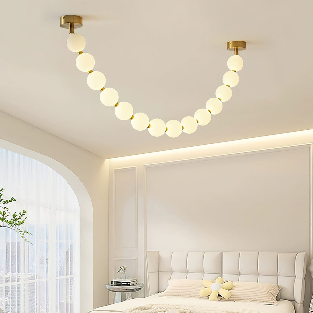 Pearl Glass Necklace Balls Chandelier - view 14